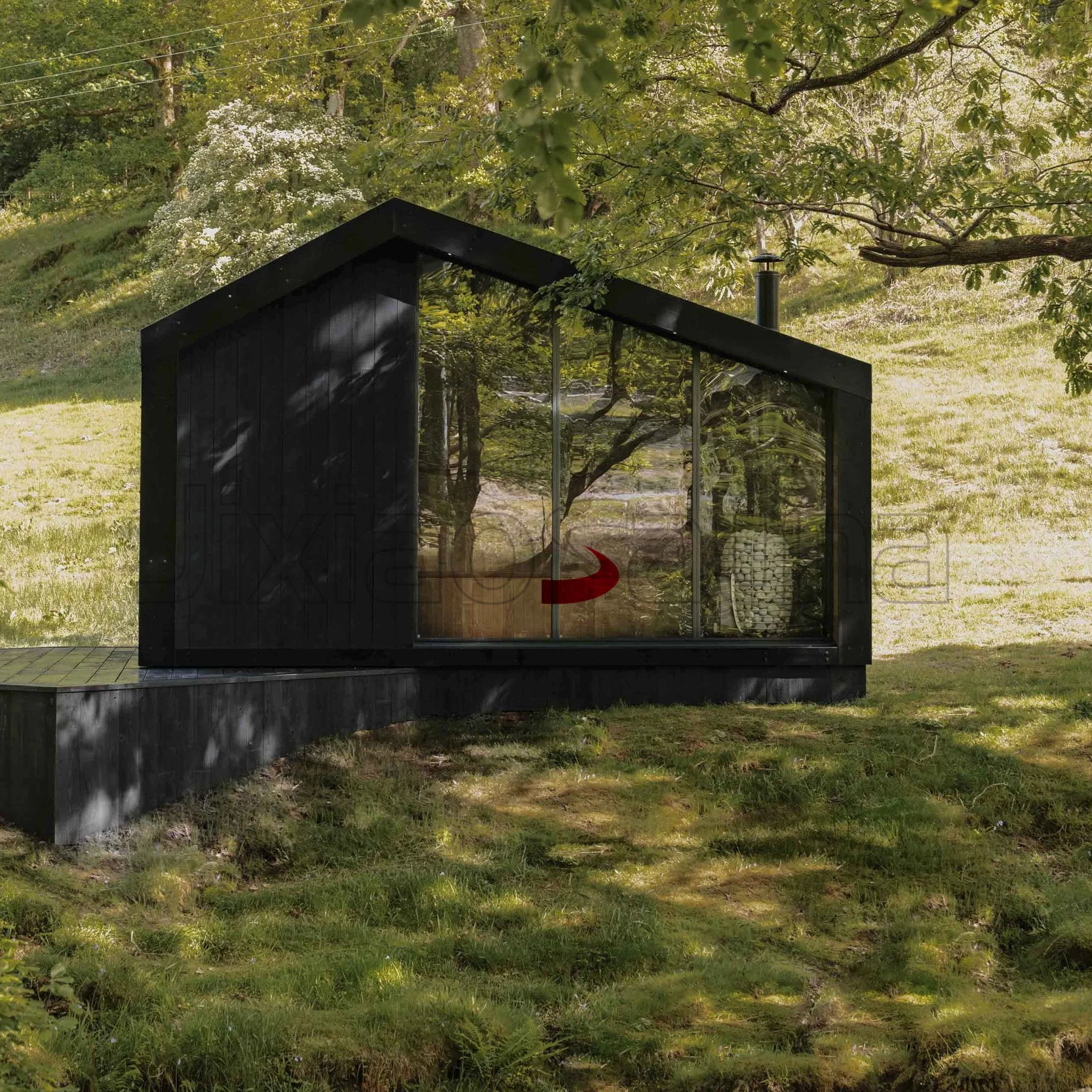 Red Cedar Outdoor Steam Sauna Kit for Commercial Use product image