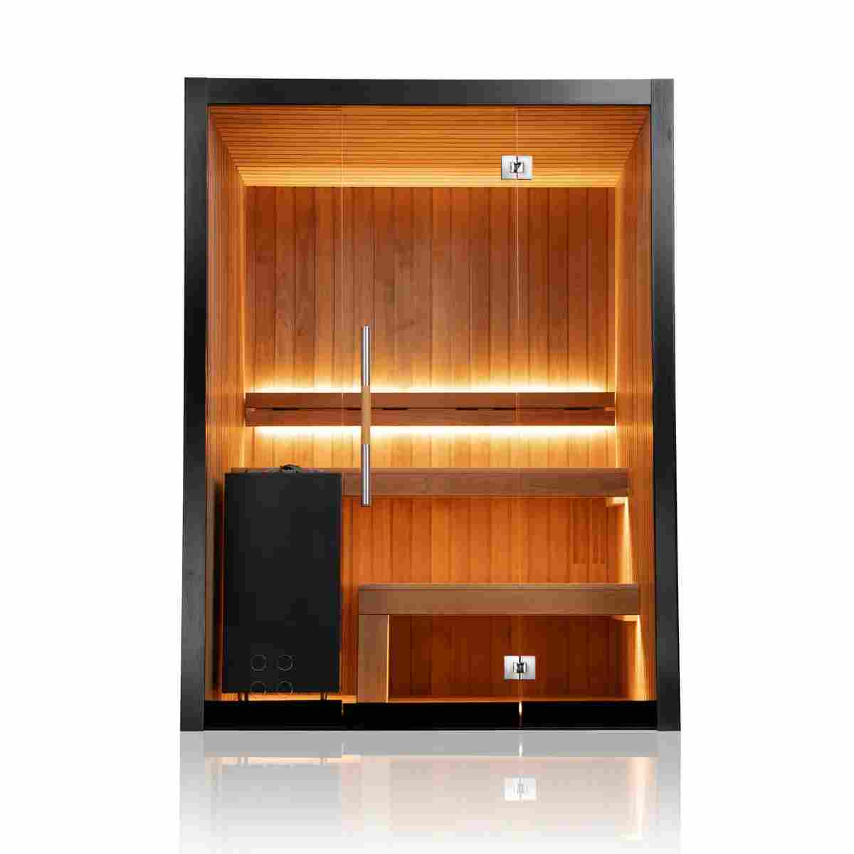 2-3 Person Cedar Indoor Dark Exterior Sauna Room CSA-295 Main view