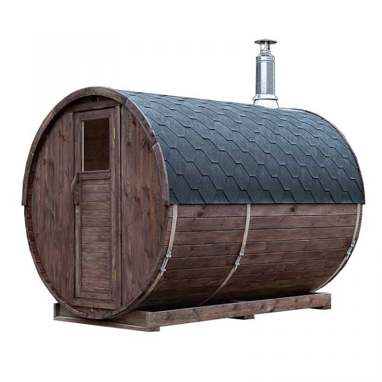 Outdoor Barrel Sauna with Wood Stove and Side Window product image