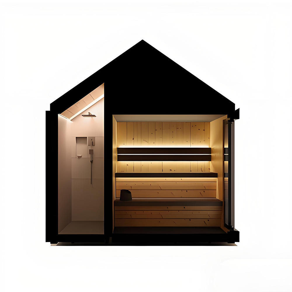 Gable-Roof Sauna Cabin Concept Set with Mixed Exterior Options CSA-359 product image