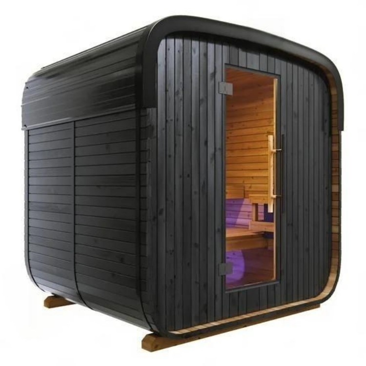 4-6 Person Carbonized Wood Outdoor Barrel Sauna product image