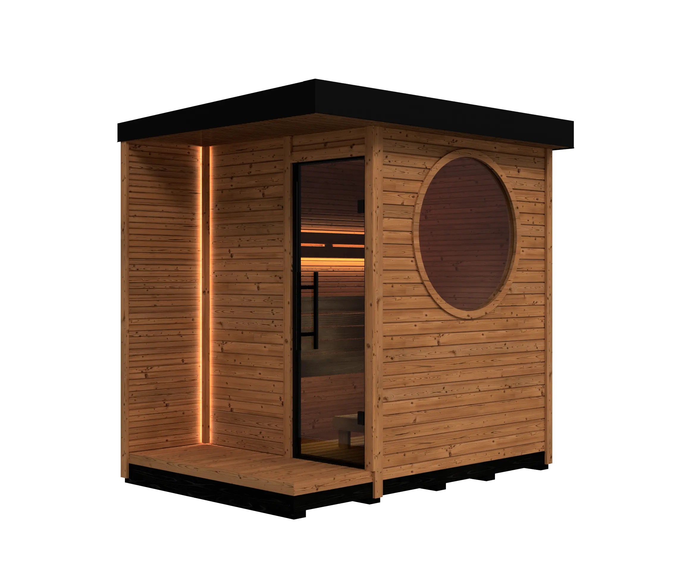 Outdoor Sauna Room with Round Window for Spa Projects product image