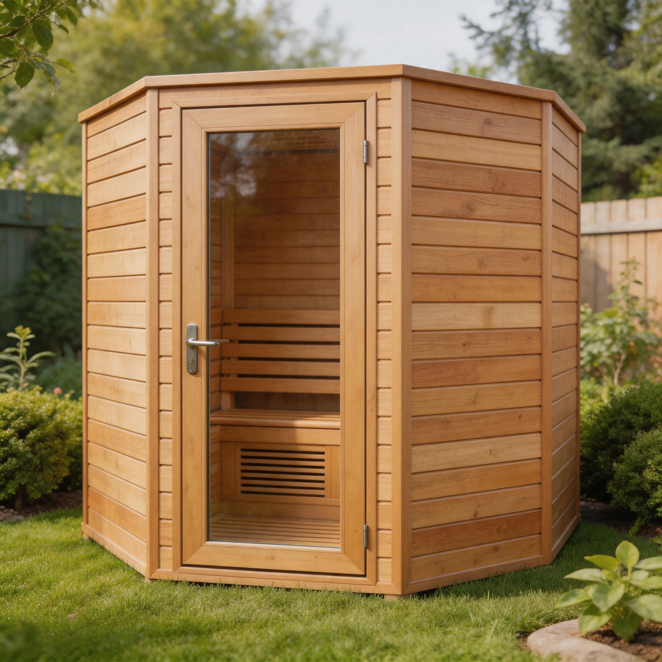 2-4 Person Cedar Garden Sauna Cabin with Porch Entry product image