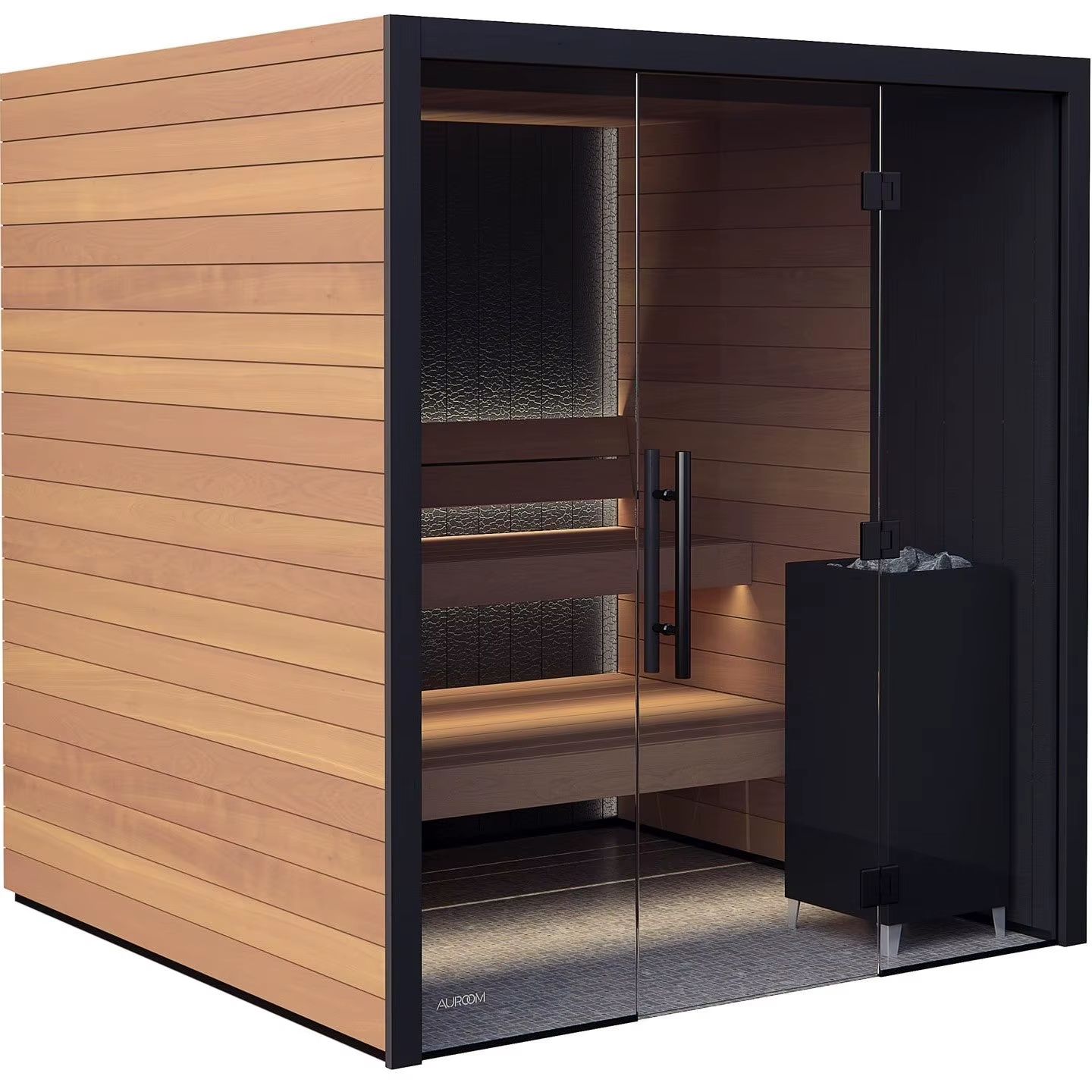 Red Cedar Outdoor Salt Wall Far Infrared Sauna Room CSA-559 Main view