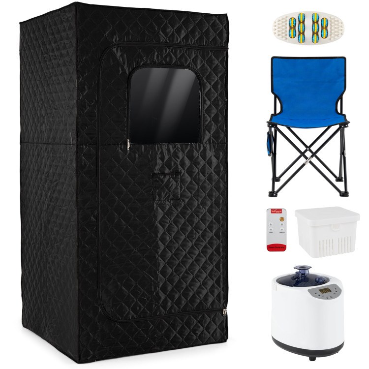 1 Person Side Window LED Lighting Sauna Tent product image
