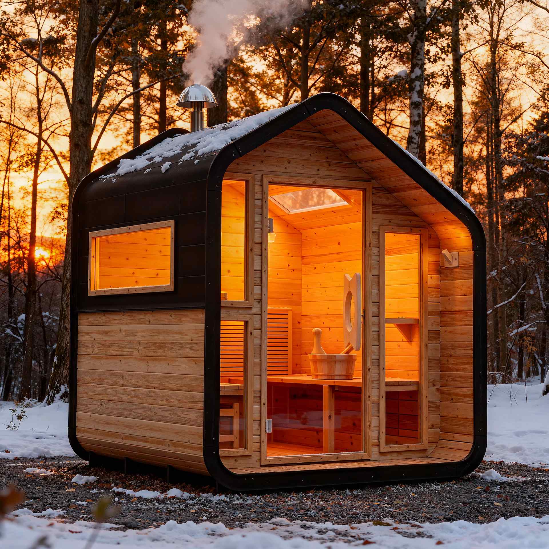Outdoor Sauna Room with Digital WiFi Control Panel product image