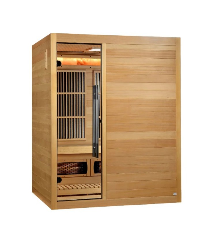 2 Person Indoor Infrared Sauna with Sliding Glass Door product image