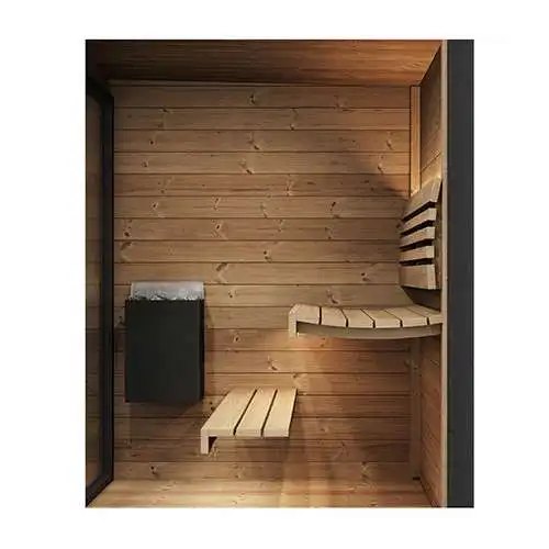 CSA-59 Traditional Hemlock Solid Wood Outdoor Sauna Cabin Cabin finish detail