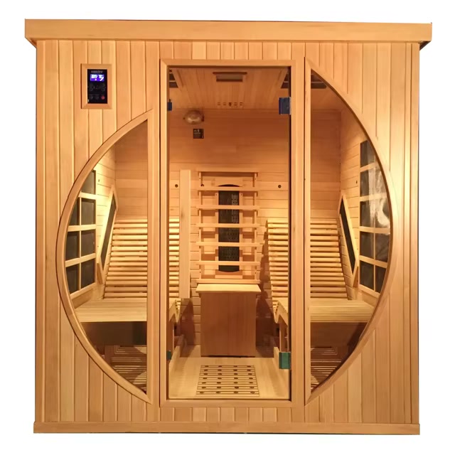 3-Person Glass-Front Indoor Infrared Sauna product image