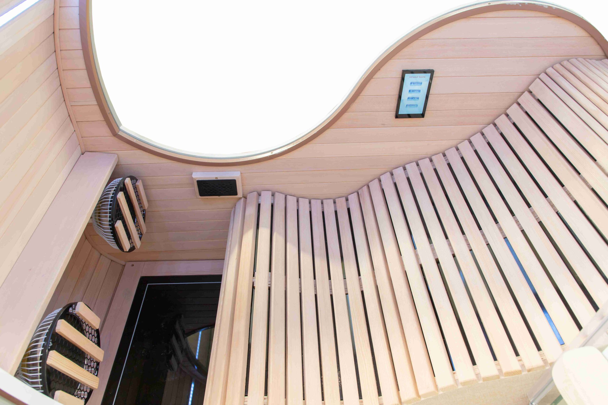 Round-Window Compact Infrared Sauna Pod CSA-156 reference view 5