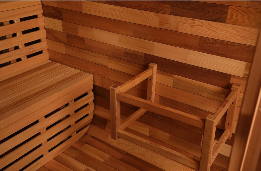 Red Cedar Rounded-Cube Outdoor Sauna with Electric Heater CSA-172 reference view 5