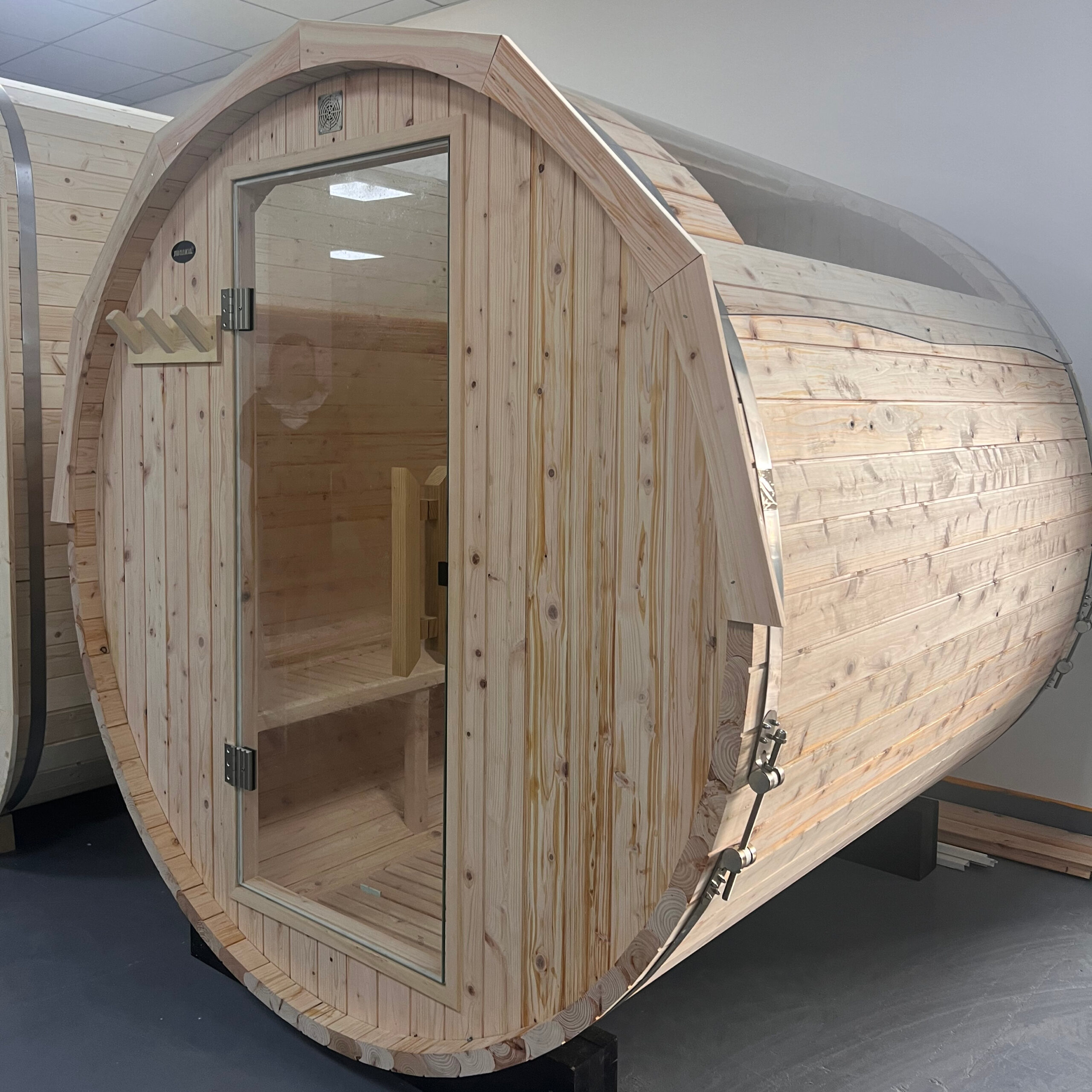 Two-Person Japanese-Style Panoramic Barrel Sauna product image