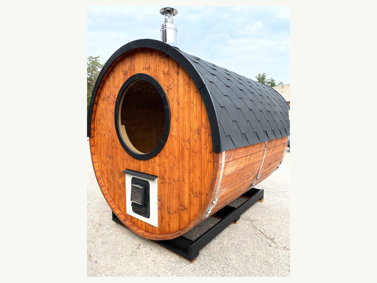 4-6 Person Cedar Wood-Burning Barrel Sauna for Outdoor Projects CSA-36 additional product view