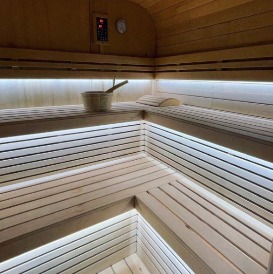 Finland Pine Outdoor Sauna and Shower Combination Room CSA-433 reference view 2