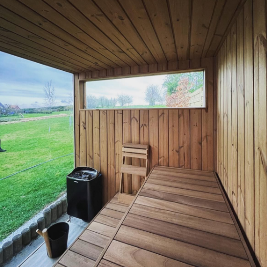 Finland Pine Outdoor Sauna and Shower Combination Room CSA-433 reference view 6