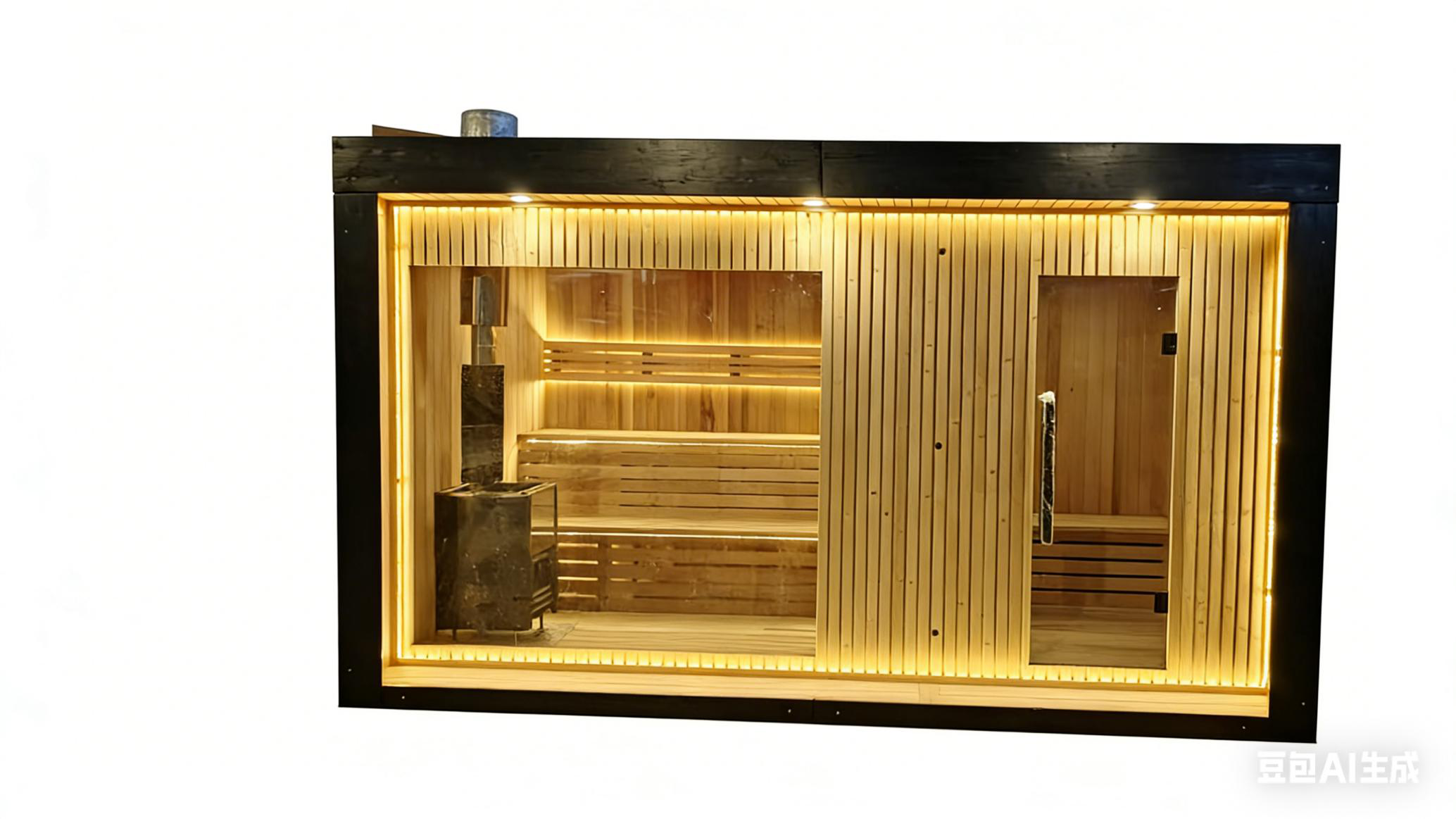 6-Person Red Cedar Square Sauna, 9 kW product image