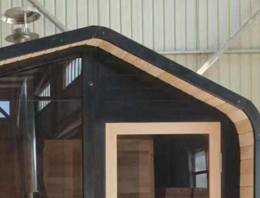 6-Person Canadian Red Cedar Panoramic Sauna Room with 9kw Electric Heater CSA-609 Interior view