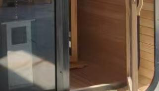 6-Person Canadian Red Cedar Panoramic Sauna Room with 9kw Electric Heater CSA-609 Side profile