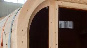 3-Person Finnish Pine Compact Sauna Room with 4.5kw Electric Heater CSA-613 Side profile