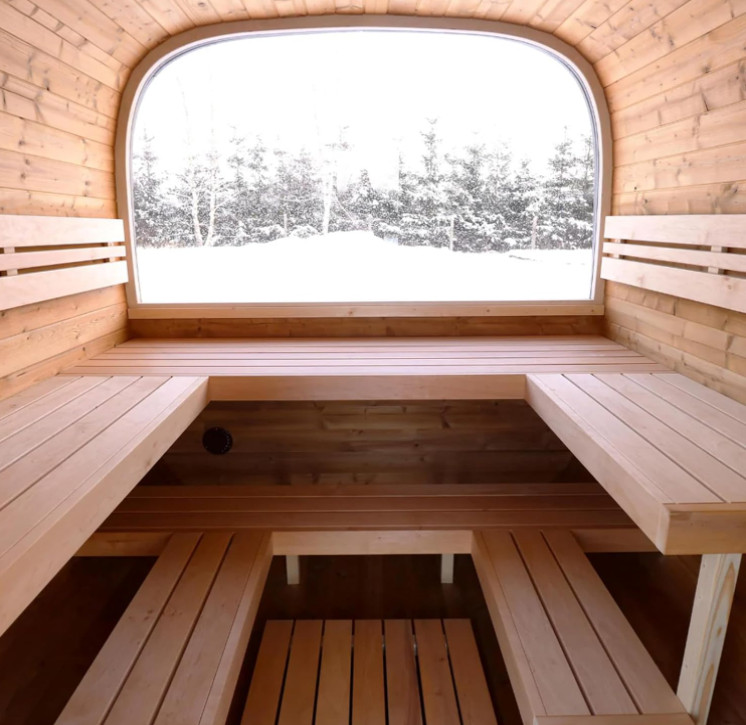 Four-to-Eight-Person Square Barrel Outdoor Sauna CSA-614 reference view 3
