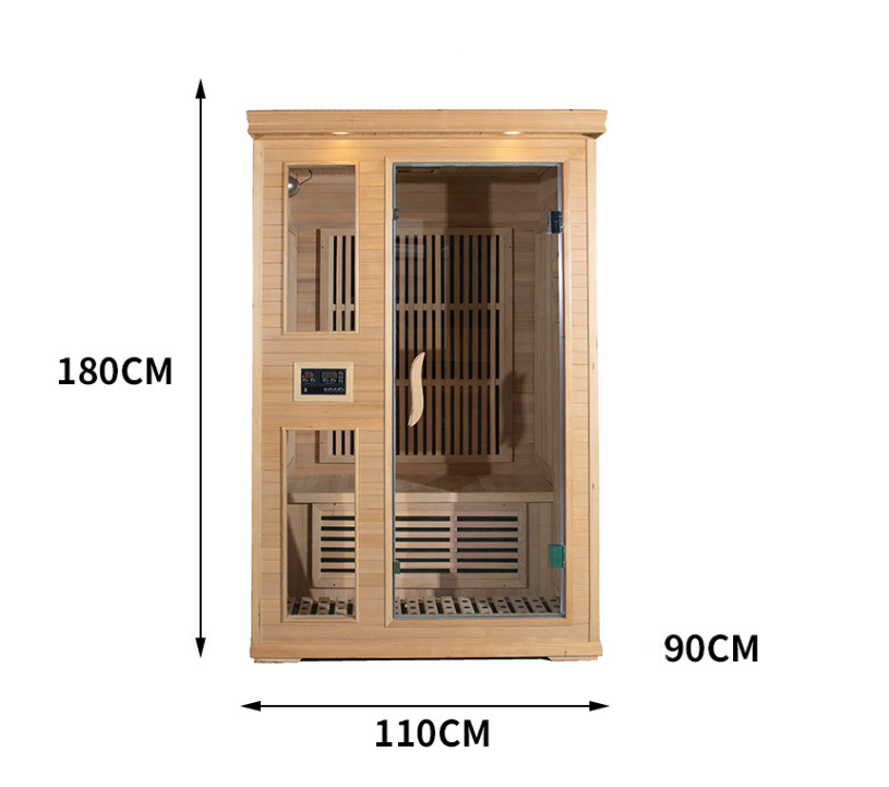 Dual-Seat Hemlock Infrared Cabin with Carbon Heater Panels CSA-616 reference view 4
