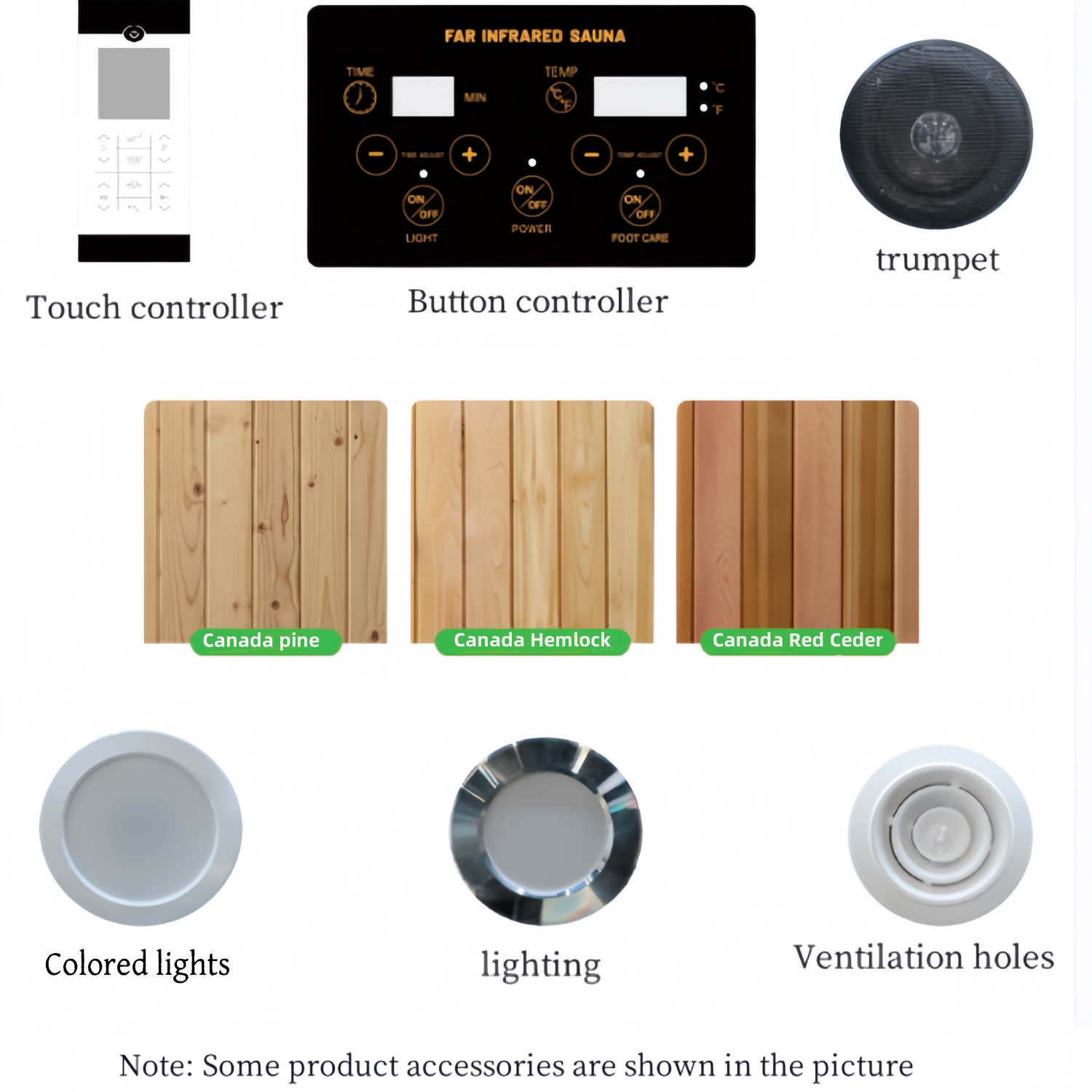 Dual-Seat Hemlock Infrared Cabin with Carbon Heater Panels CSA-616 reference view 6