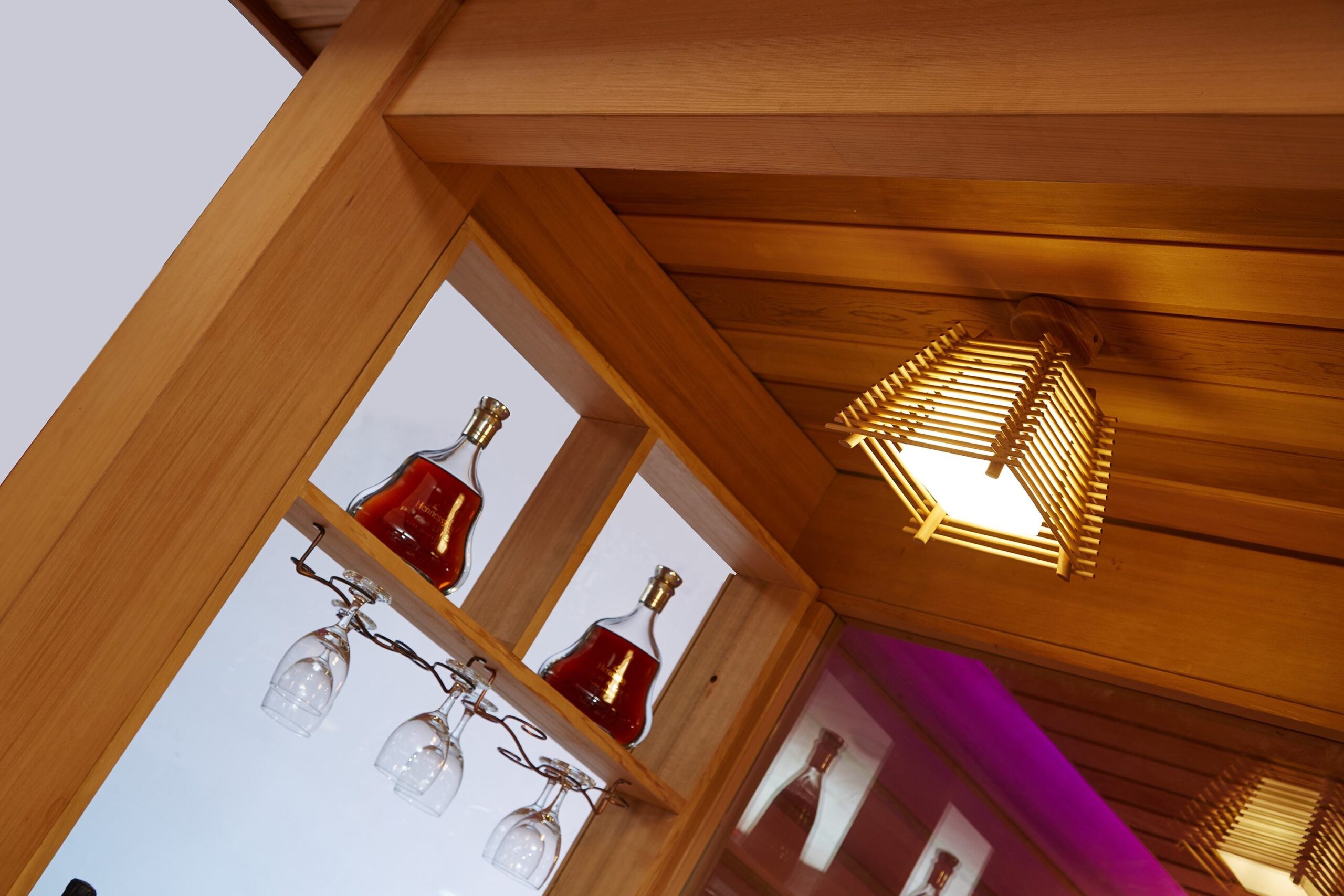 Courtyard Red Cedar Sauna Shower Spa Pavilion CSA-618 Side profile