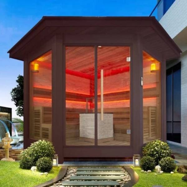 Contemporary Panoramic Cedar Sauna Hut product image