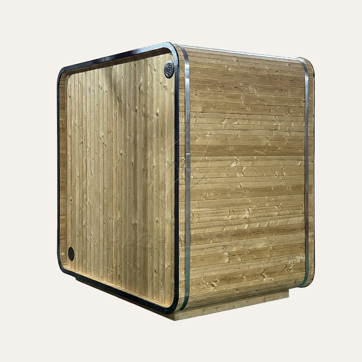 Modern Industrial Outdoor Wood Sauna Pod CSA-620 Interior view