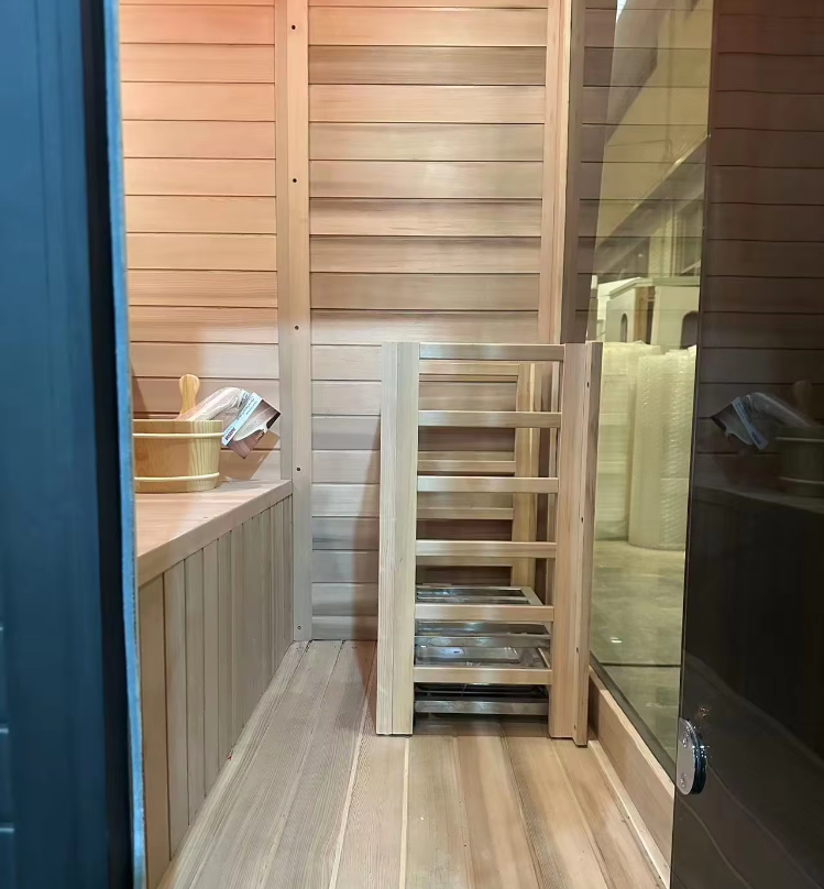 Compact Black Red Cedar Square Sauna Cabin with Front Glass CSA-628 Buyer reference