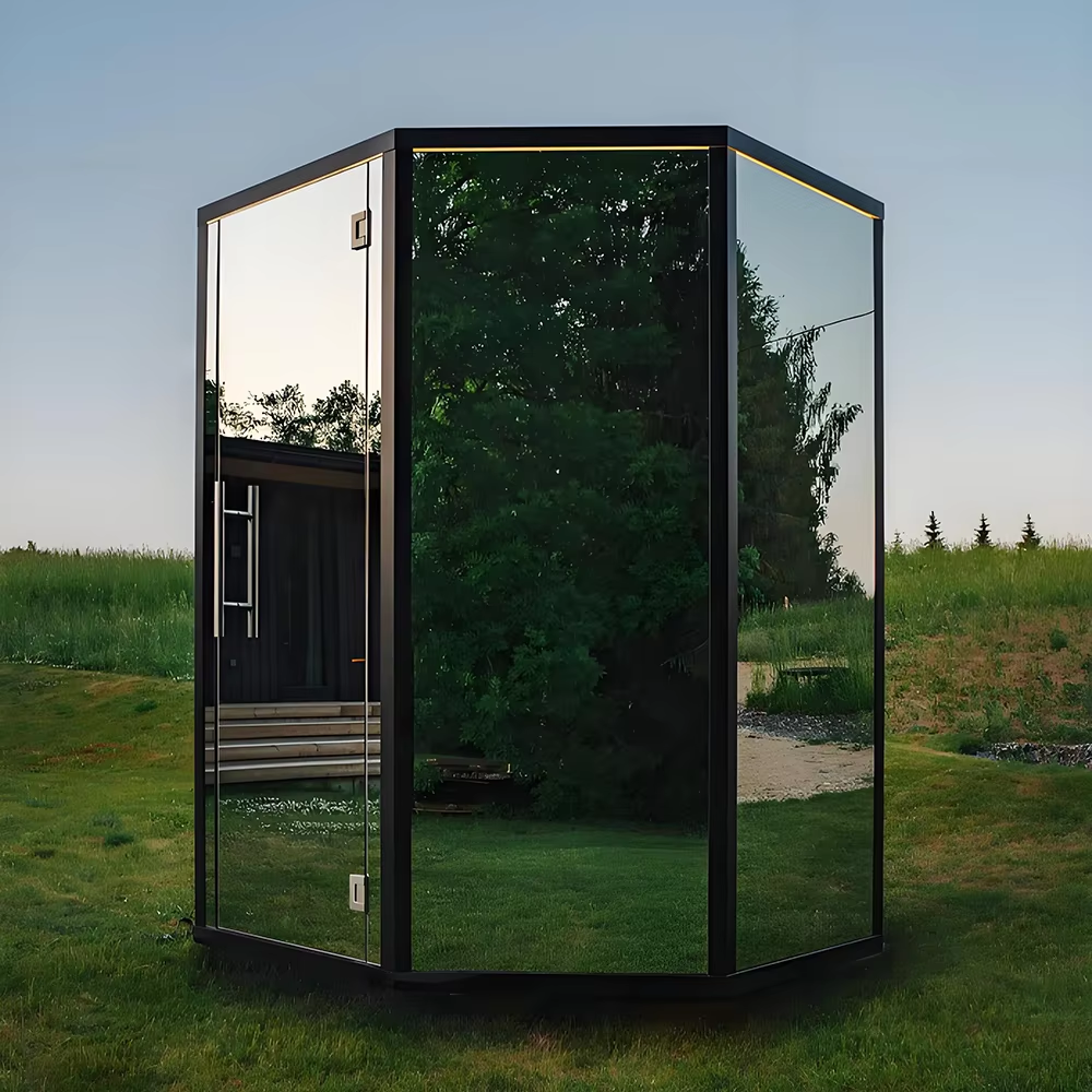 Panoramic Glass Solarium Outdoor Sauna Room CSA-632 Side profile