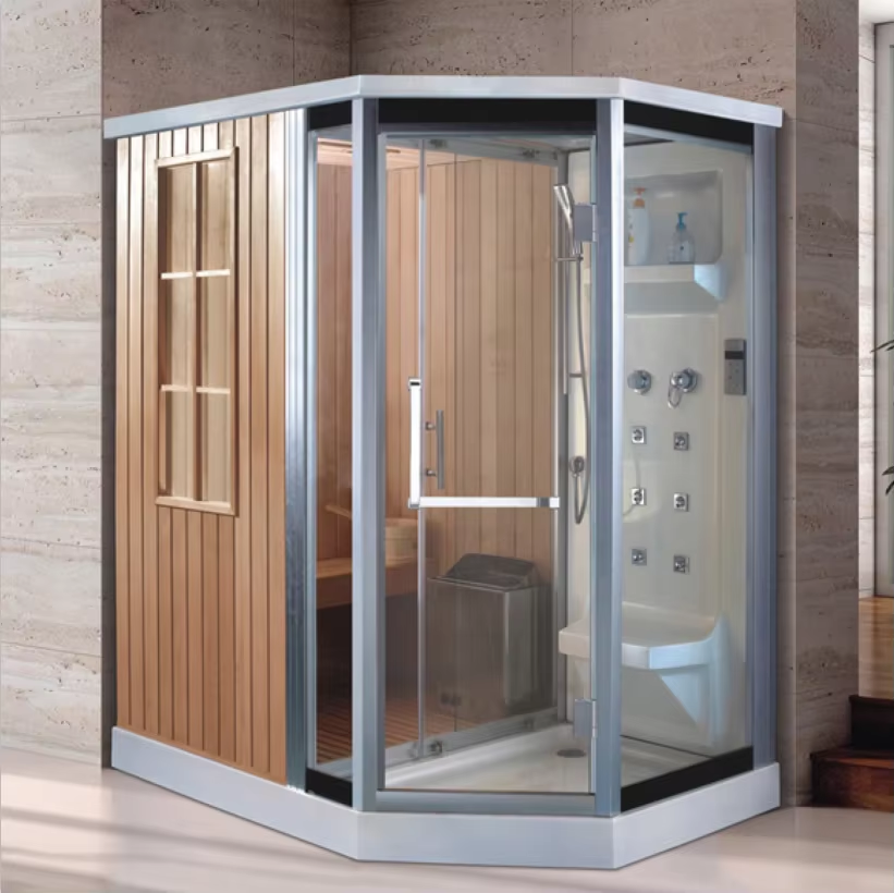 Indoor Sauna Shower Combination Cabin with Glass Enclosure CSA-638 Buyer reference