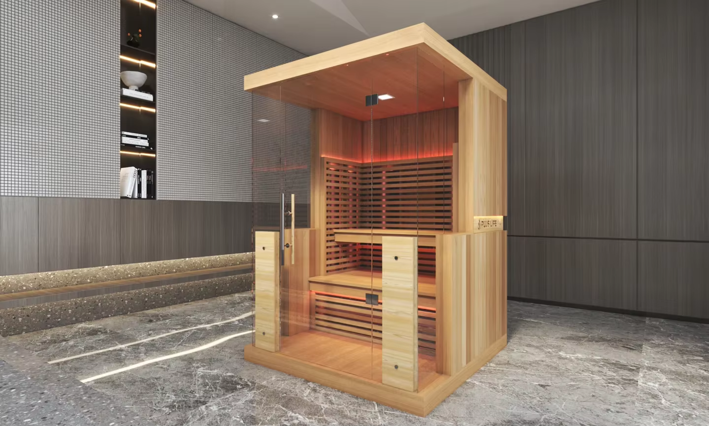 Modern Indoor Full Spectrum Infrared Sauna Room CSA-645 Interior view