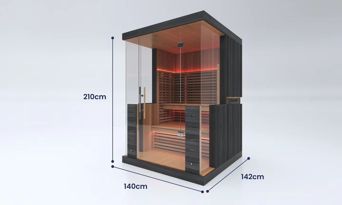 Modern Indoor Full Spectrum Infrared Sauna Room CSA-645 Side profile