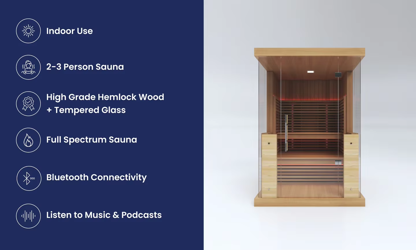 Modern Indoor Full Spectrum Infrared Sauna Room CSA-645 Buyer reference