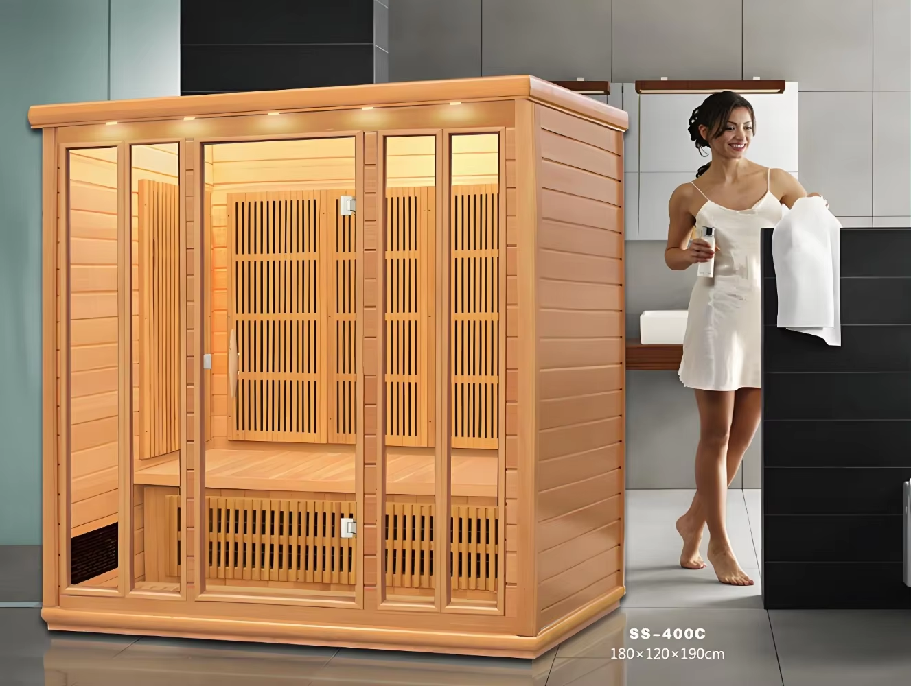 Four Person Cedar Infrared LED Sauna Cabin CSA-646 Buyer reference