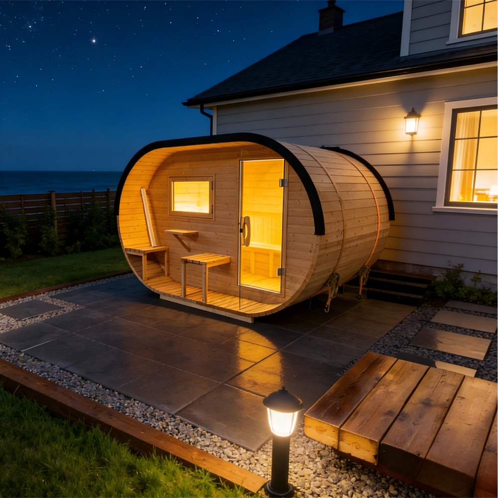 Eight-to-Ten-Person Barrel Sauna with Rear Window product image