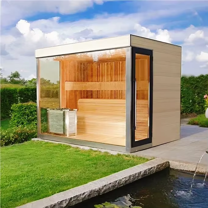 Modern Panoramic Outdoor Glass Sauna Room CSA-655 Buyer reference