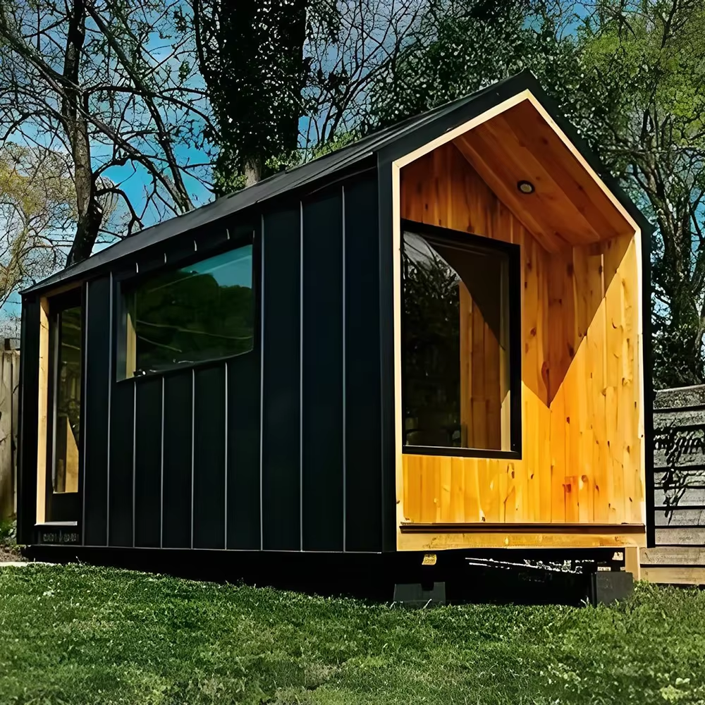 Pitched Roof Garden Sauna Pod with Front Glass Door product image