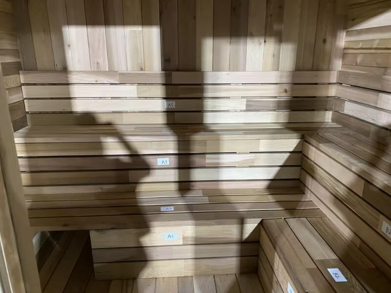 Round-Corner Cedar Sauna Cabin with Double Glass Door CSA-671 Buyer reference