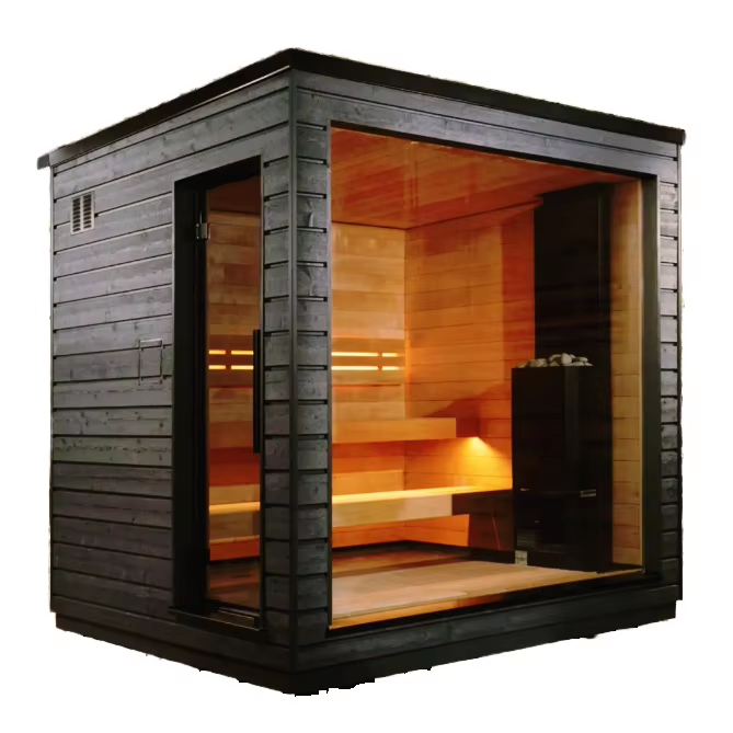 Large Commercial Glass Sauna Room with Dark Exterior CSA-672 Buyer reference
