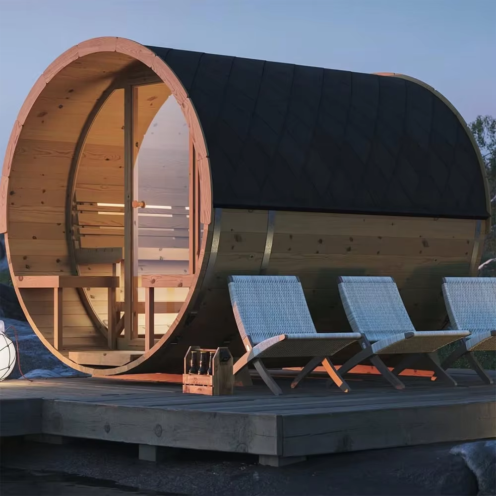 Panoramic Round Window Barrel Sauna Cabin CSA-674 Buyer reference