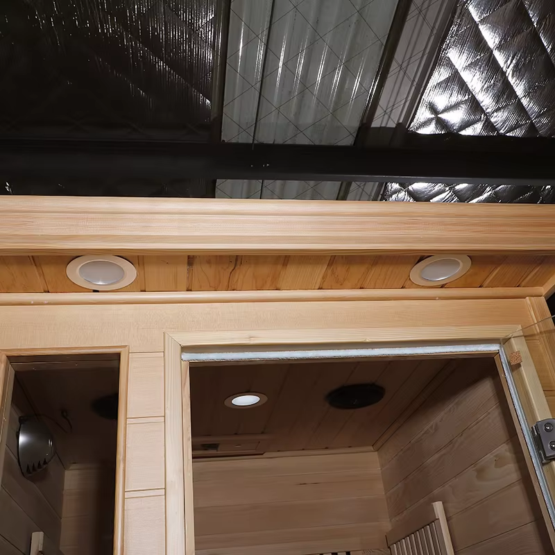 Single-Person Indoor Infrared Sauna Cabin with Detail Kit CSA-675 Interior view