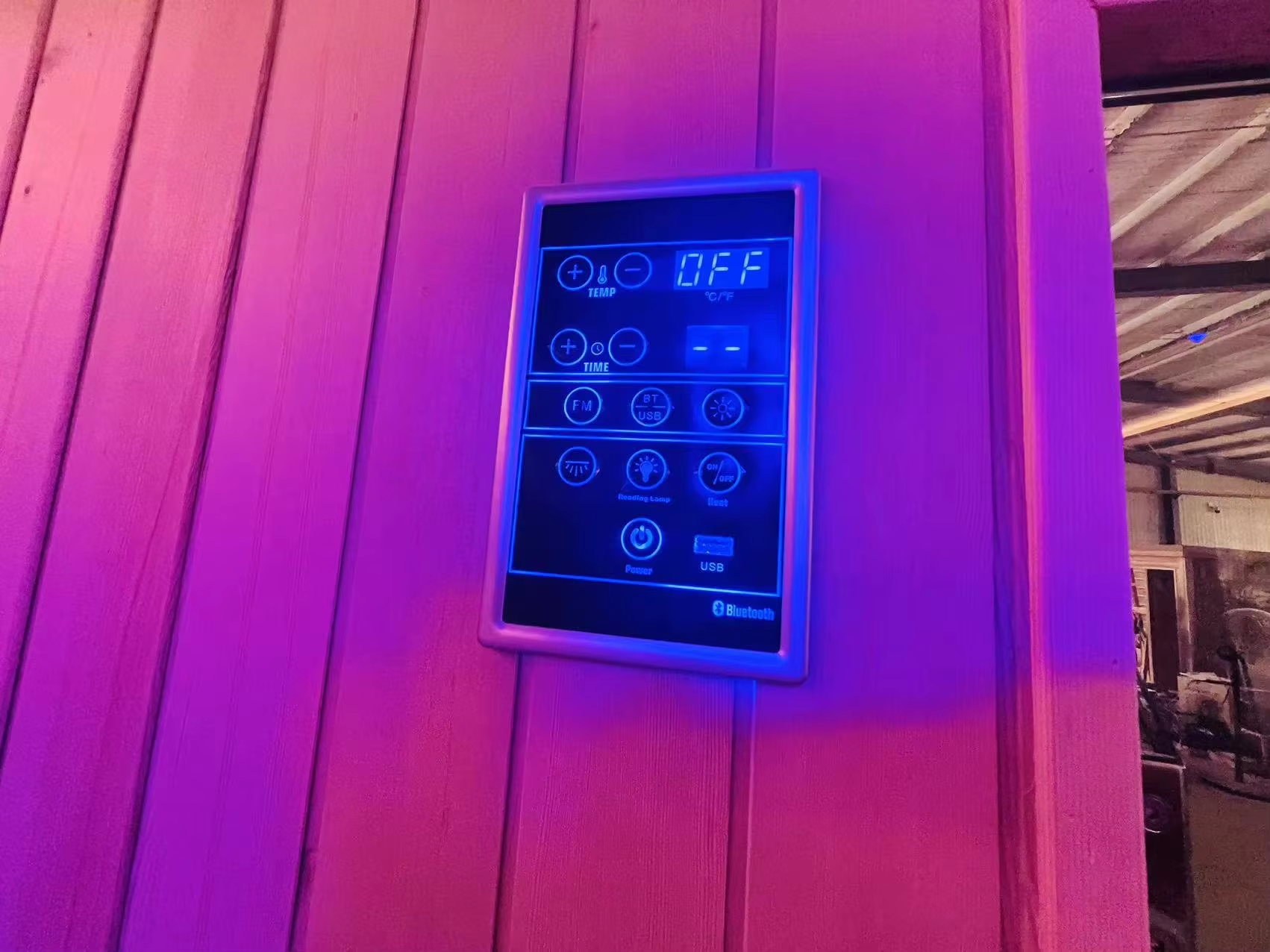 Glass-Wall Indoor Sauna Room with Bench Detail CSA-678 Buyer reference