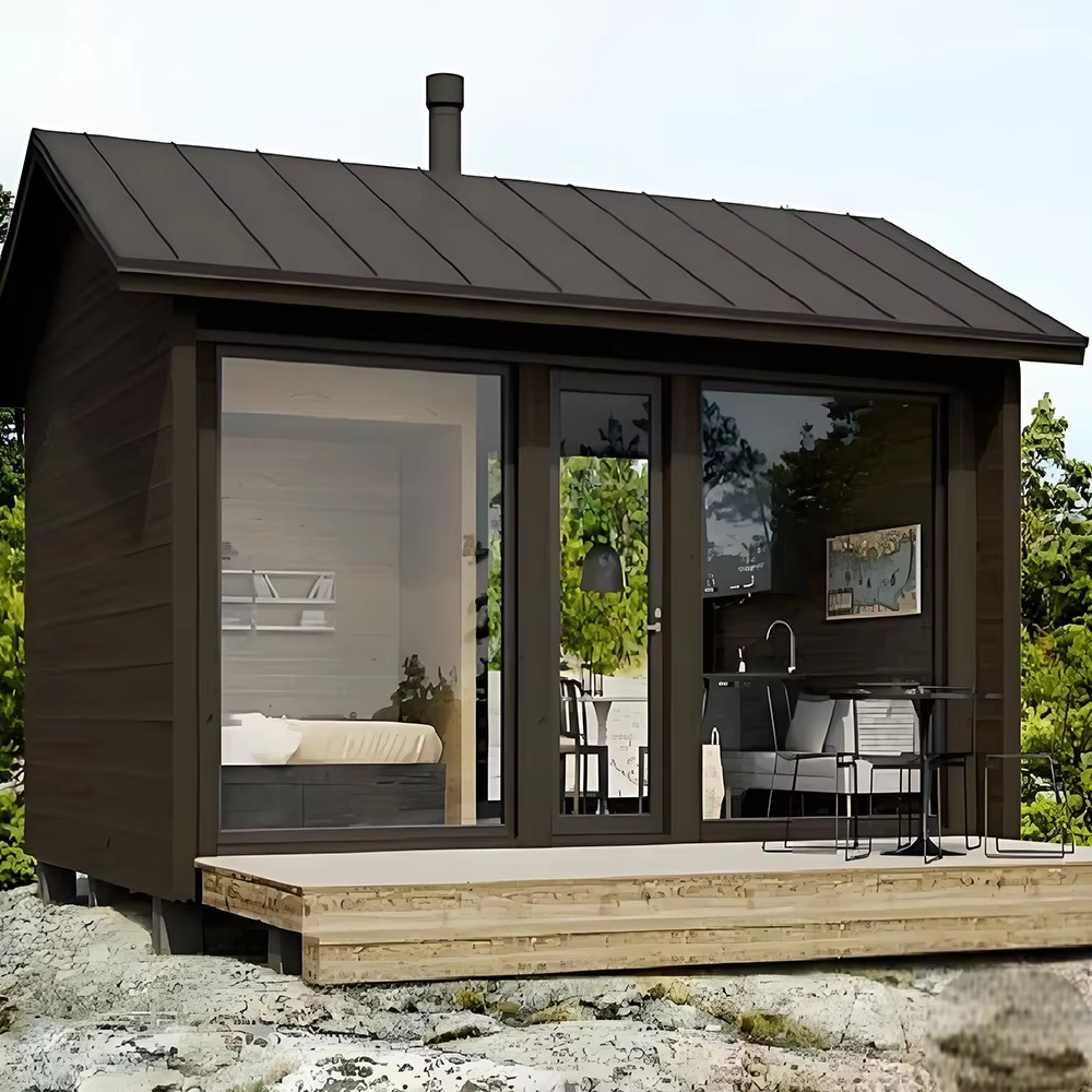 Gable-Roof Outdoor Sauna House with Terrace Deck CSA-682 Buyer reference