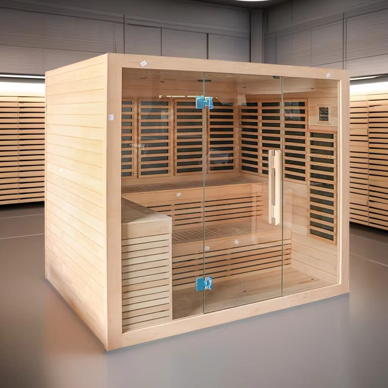Panoramic Indoor Infrared Sauna Room with Glass Front product image