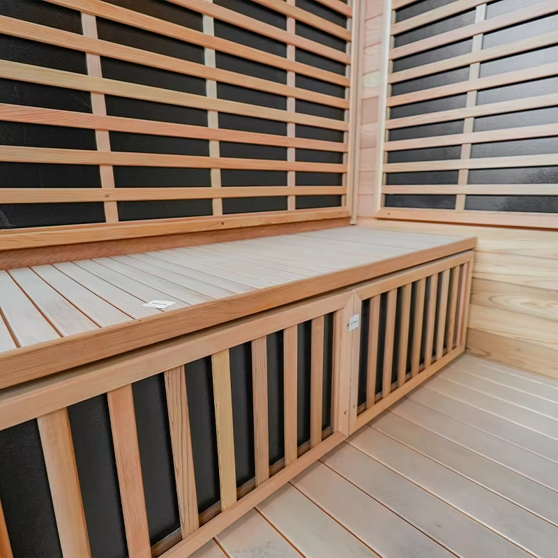 Panoramic Indoor Infrared Sauna Room with Glass Front CSA-692 Side profile