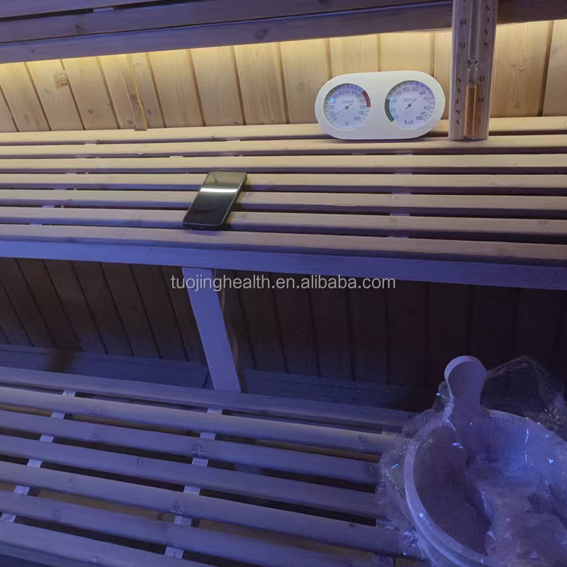 Wide-Front Outdoor Wellness Suite with Sauna and Shower Zones CSA-694 reference view 4