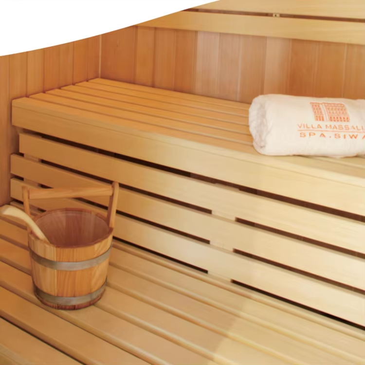 Compact Two Person Cedar Sauna Cabin with Step Entry CSA-699 Door and glass