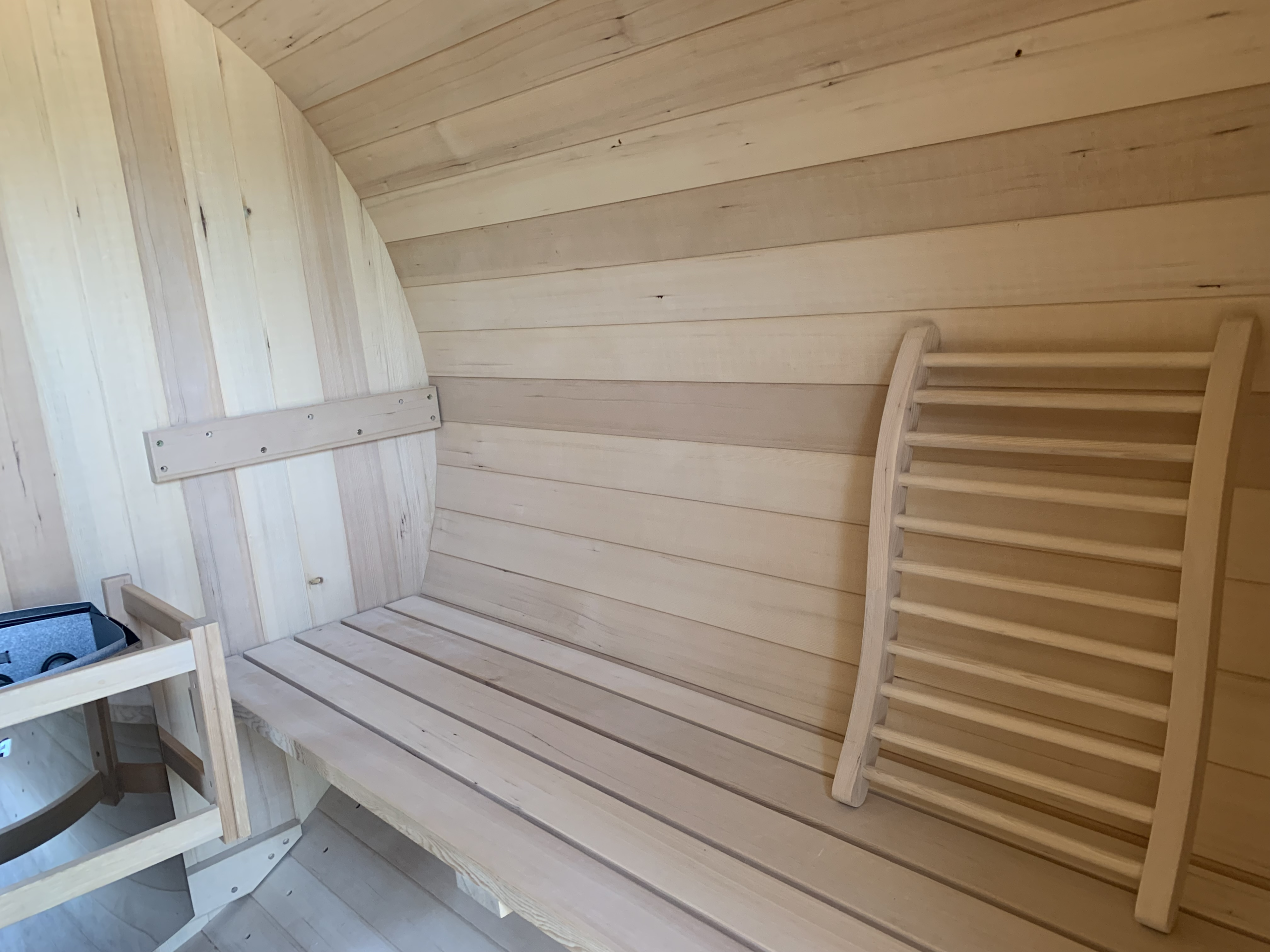Compact Two Person Cedar Sauna Cabin with Step Entry CSA-699 Side profile